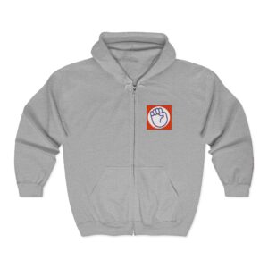 Embroidered Empowered Logo Zip Hoodie