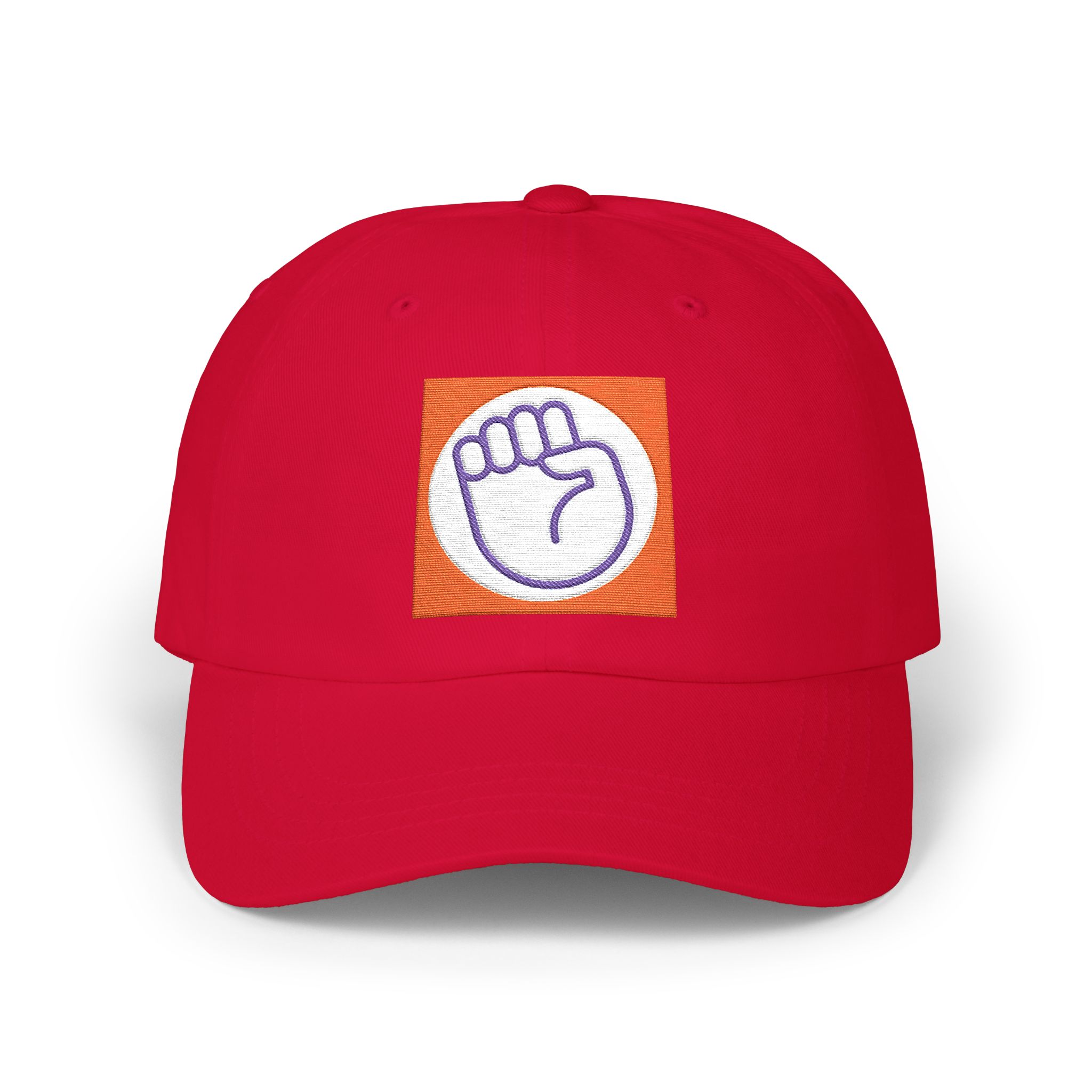 Embroidered Power Fist Dad Cap — Retro Orange Patch Baseball Hat - Image 17