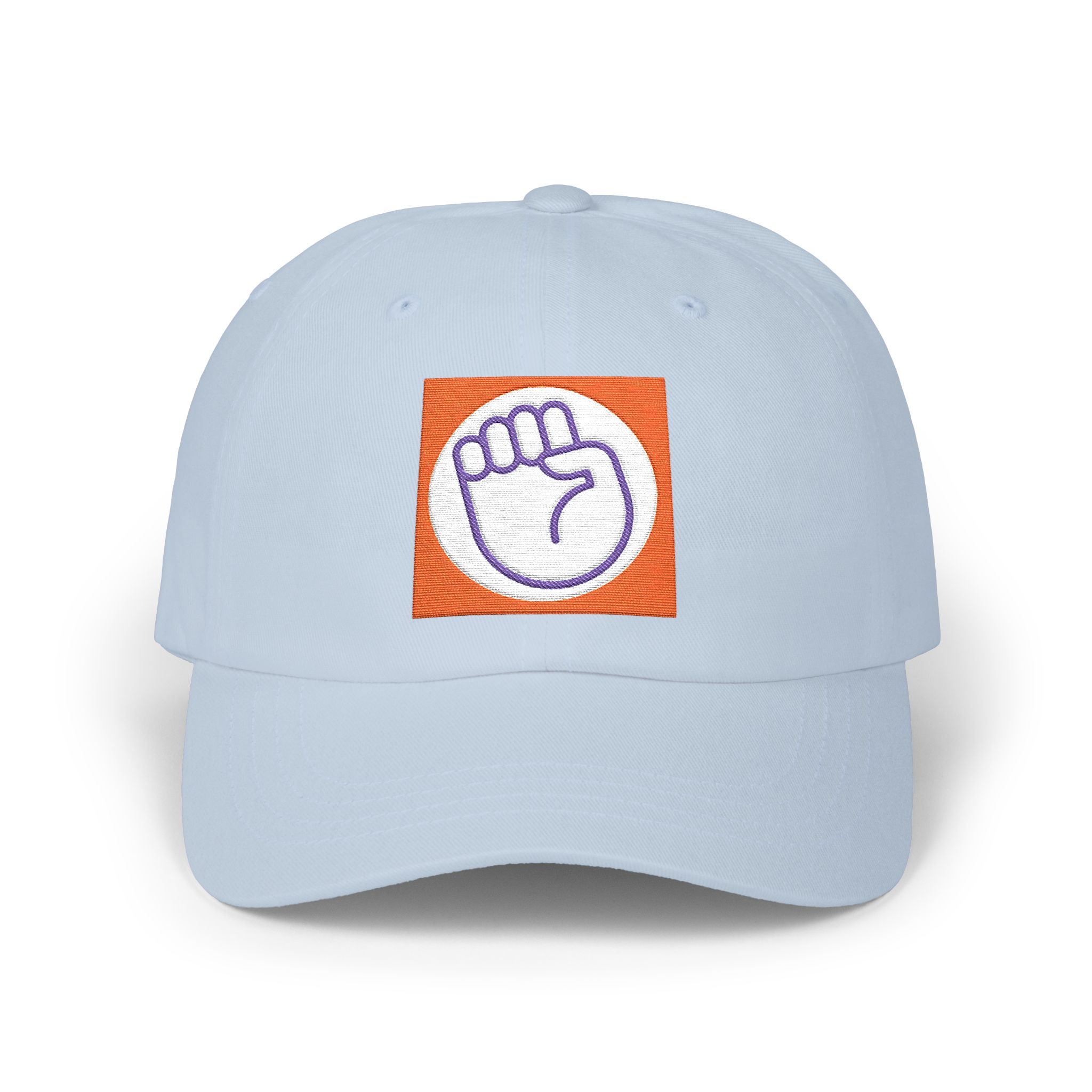 Embroidered Power Fist Dad Cap — Retro Orange Patch Baseball Hat - Image 5