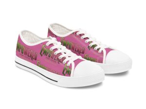 Empowered For Good Women's Low Top Sneakers — Bold Logo Casual Canvas Shoes