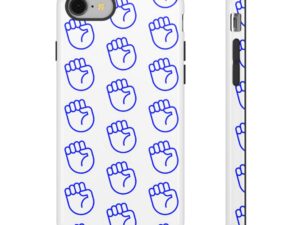 Phone Case — Minimal Blue Fist Pattern Protective Cover