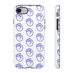 Phone Case — Minimal Blue Fist Pattern Protective Cover