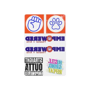 Temporary Tattoos — "Empowered Logo's" Inspirational Tattoo Sheet